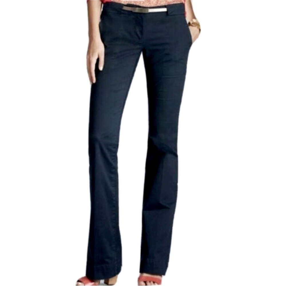 CAbi Womens Pants Size 10 Blue Flare Leg Navy Blue Step Out Trouser Style #252L